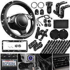 CAR PASS bling steering wheel cover sparkles and enhances grip for a chic drive
