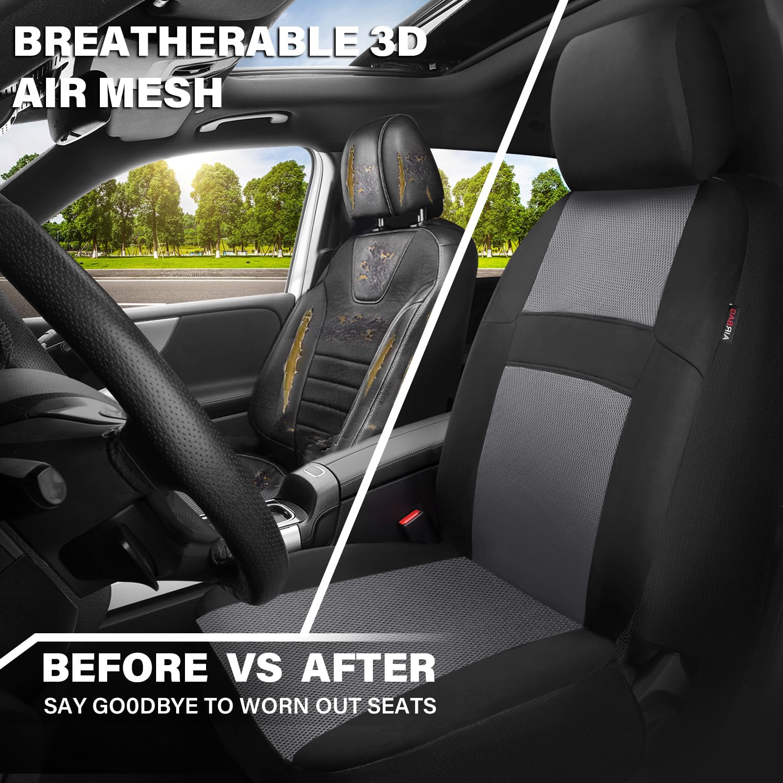 CAR PASS breathable interior upgrade helps keep seats cool on hot days.
