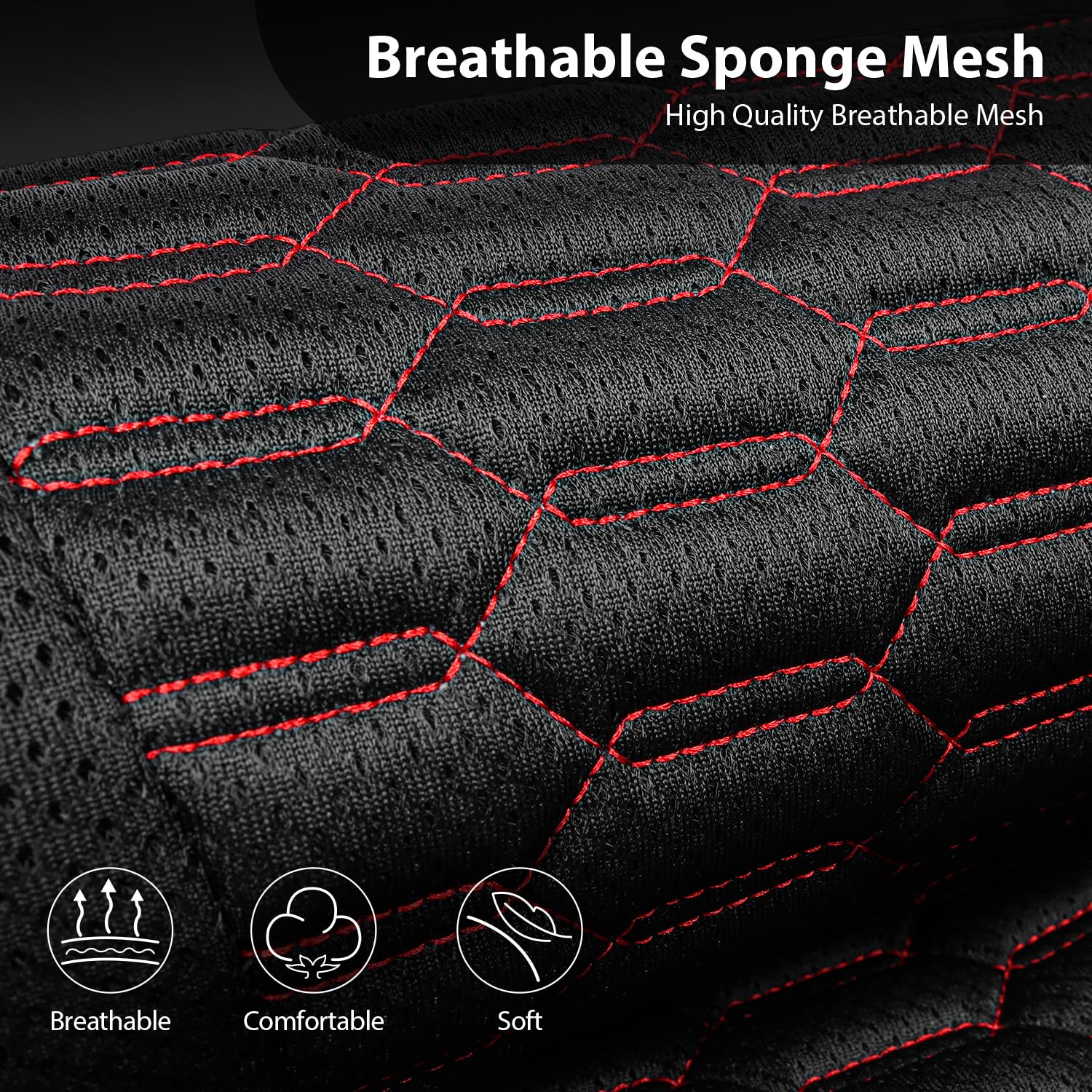 CAR PASS breathable mesh keeps you cool during long trips.