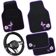 CAR PASS Butterfly steering wheel cover adds grip and style.