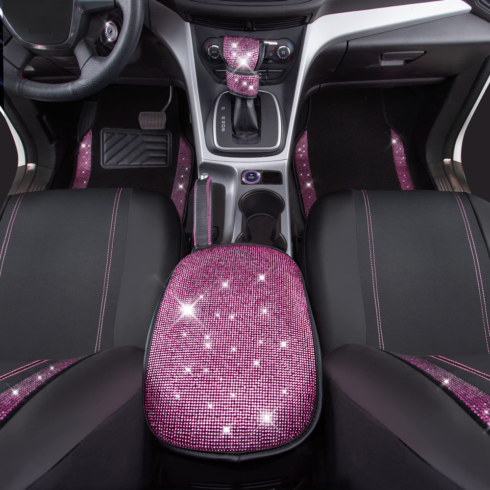 CAR PASS center console cover with glitter adds stylish shine