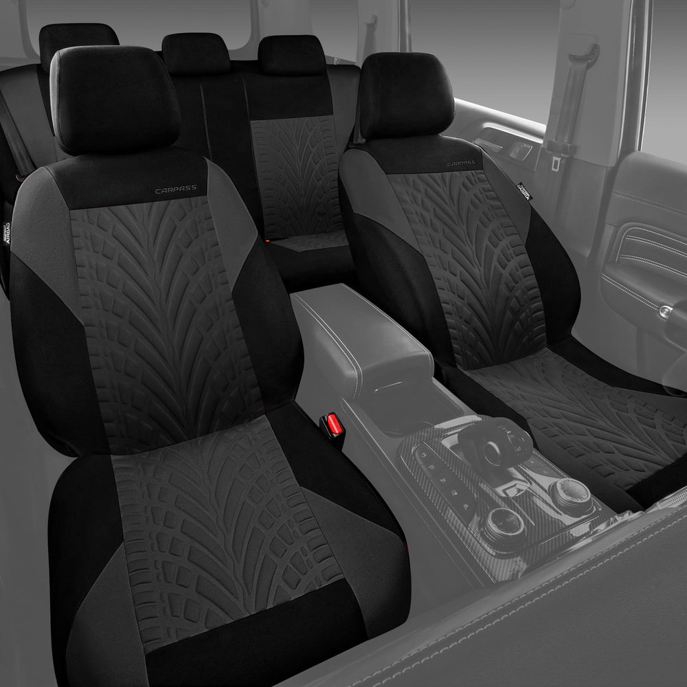 CAR PASS charcoal interior protection with durable fabric resists wear
