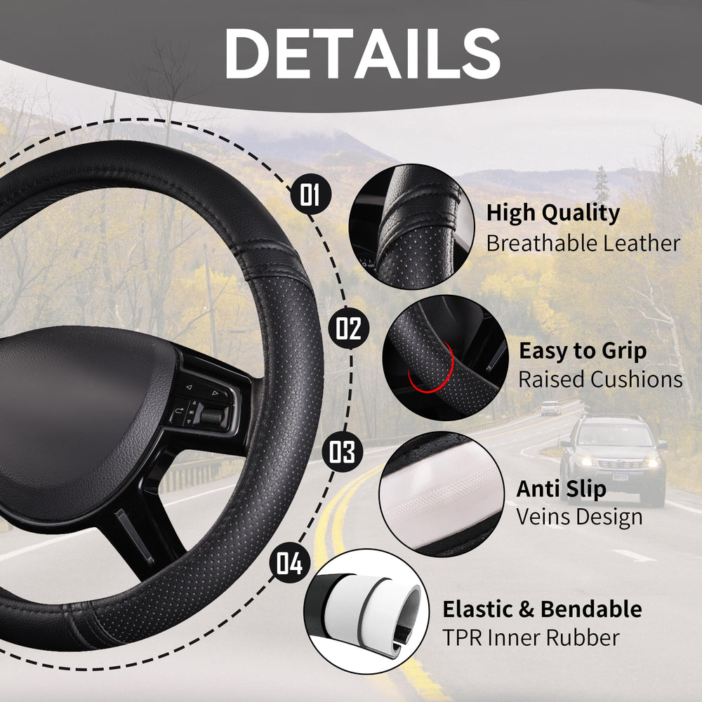 CAR PASS easy slip-on installation fits 14.5–15 inch wheels.