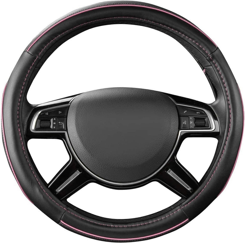 CAR Pass Colour Piping Leather cover compatible with 14.5- to 15-inch wheels