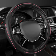 CAR Pass Colour Piping Leather cover front view enhances grip and style