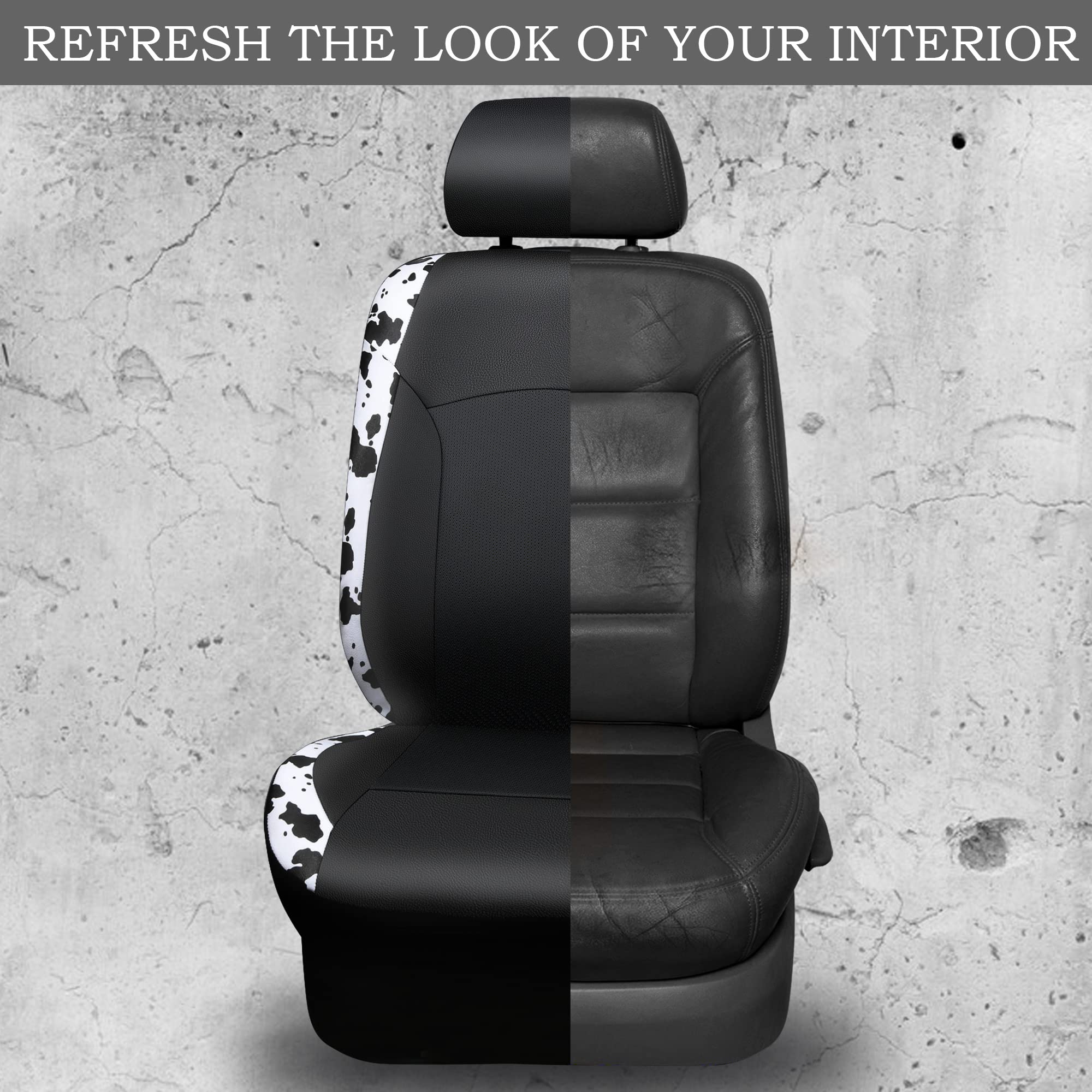 CAR-PASS cow print cup holder covers reduce spills and mess
