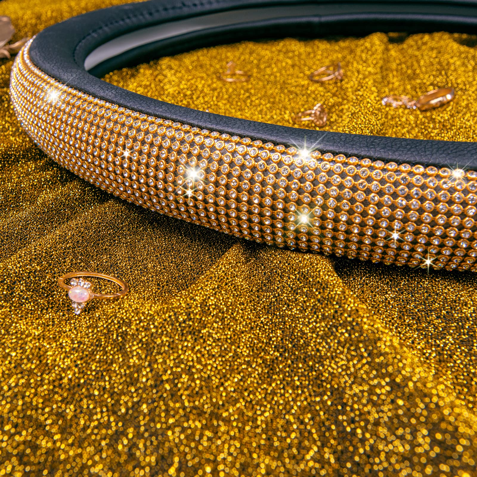 CAR PASS crystal rhinestones close-up highlighting sparkling embellishments.