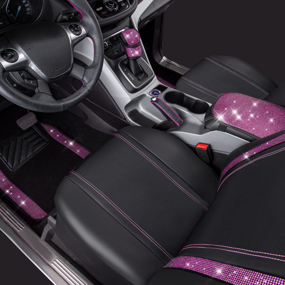 CAR PASS diamond front floor mats brighten the cabin and guard against spills