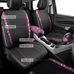 CAR PASS diamond rear floor mats protect the rear footwell from dirt