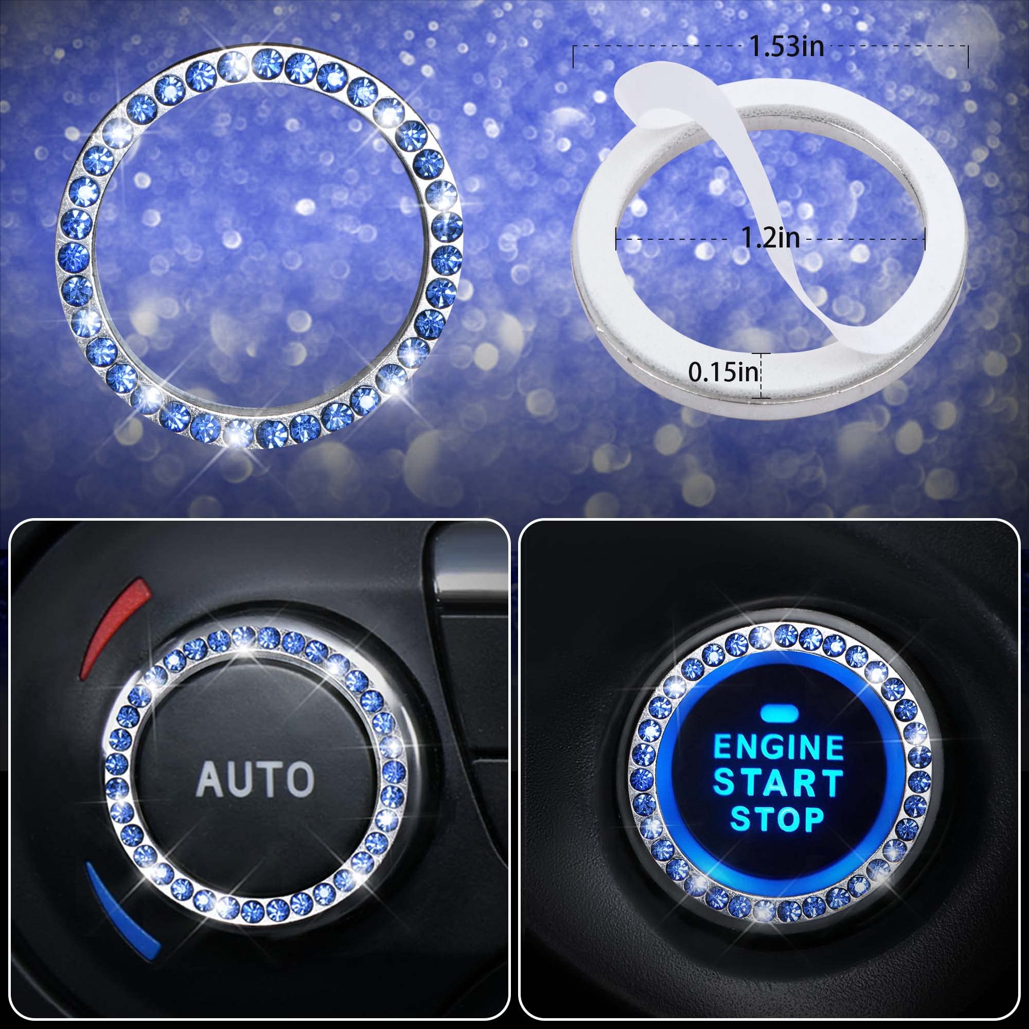CAR PASS diamond seat covers full set provides complete interior glow