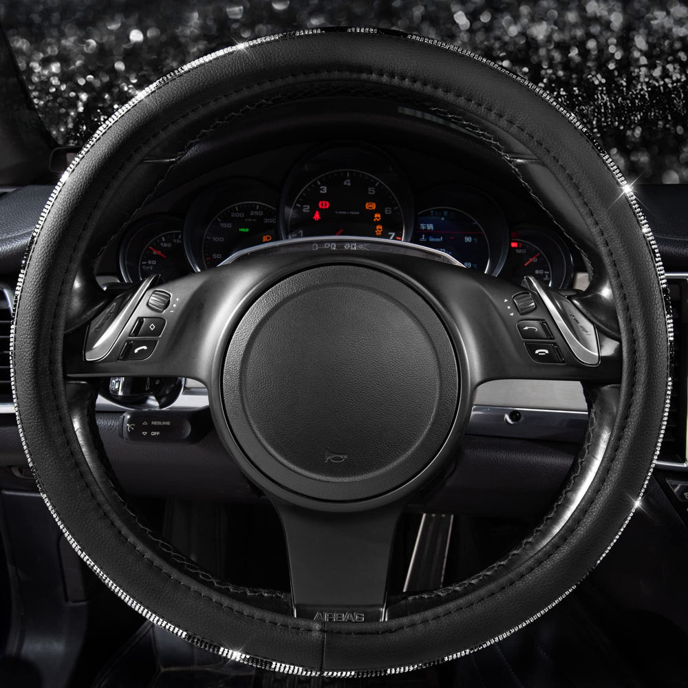 Sparkling diamonds catch light, elevating cabin vibe with CAR PASS cover.