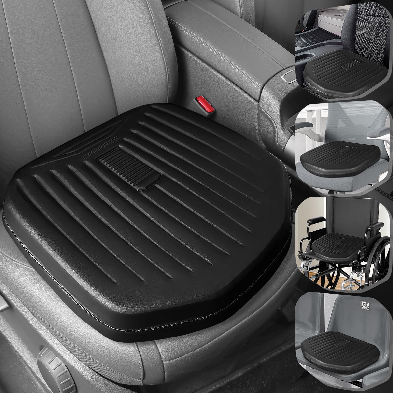 CAR PASS driving cushion supports posture and enhances visibility on long trips.