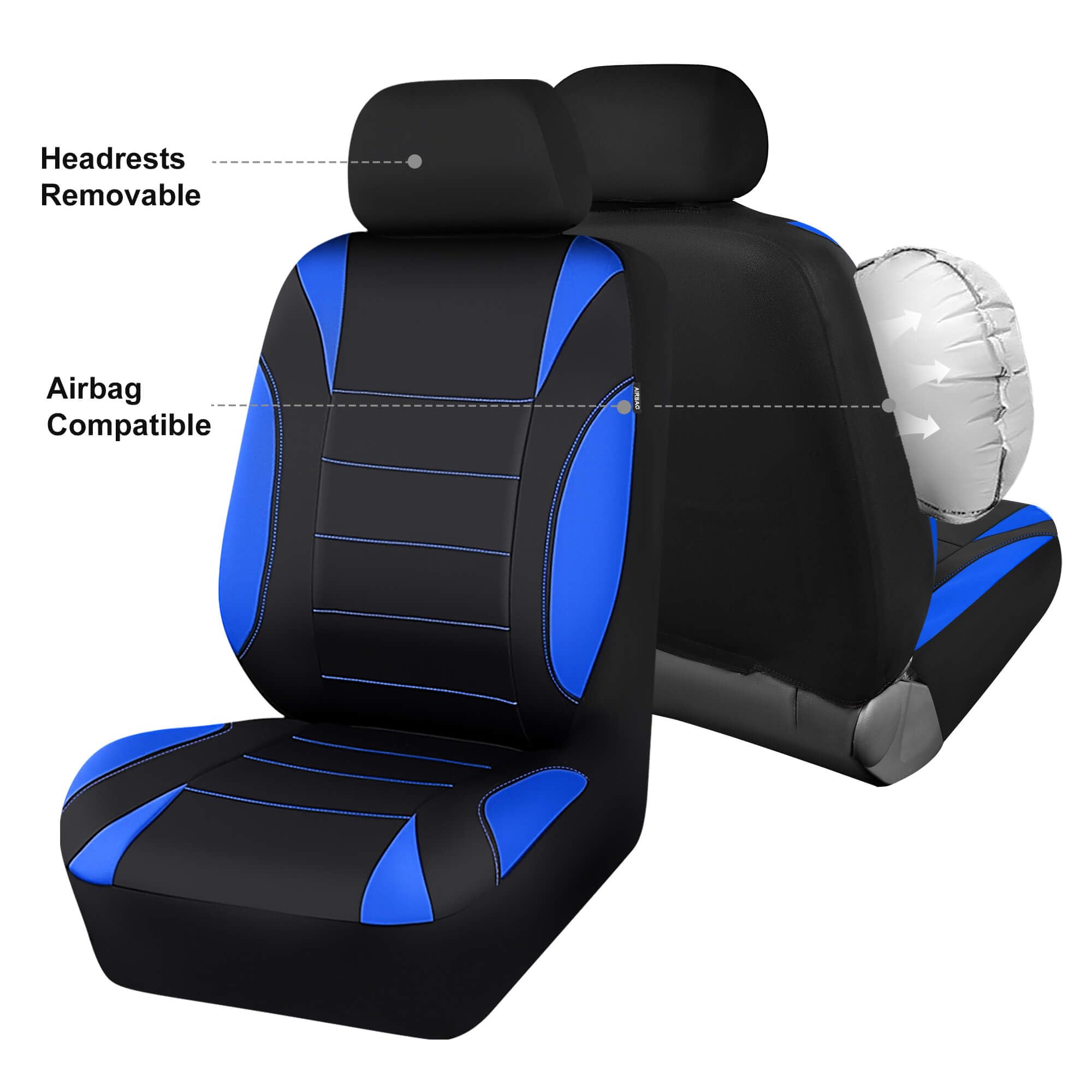 CAR PASS easy to clean seat protector resists sweat, spills, and pet hair.