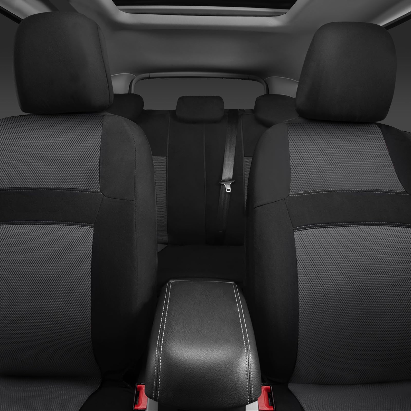 CAR PASS easy-install seat cover with headrest and belt cutouts for many vehicles