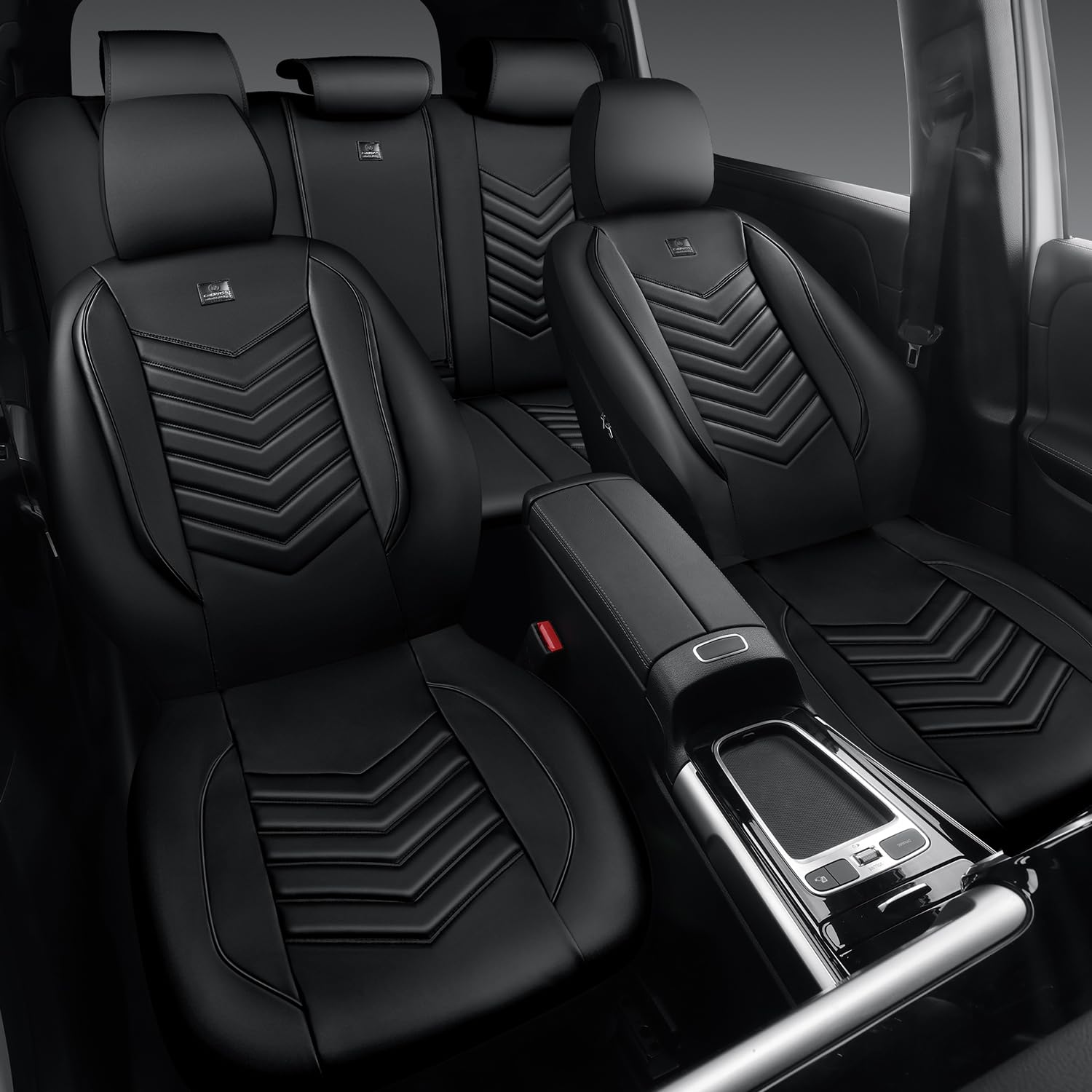 CAR PASS easy-install seat covers with quick-fit straps for secure mounting