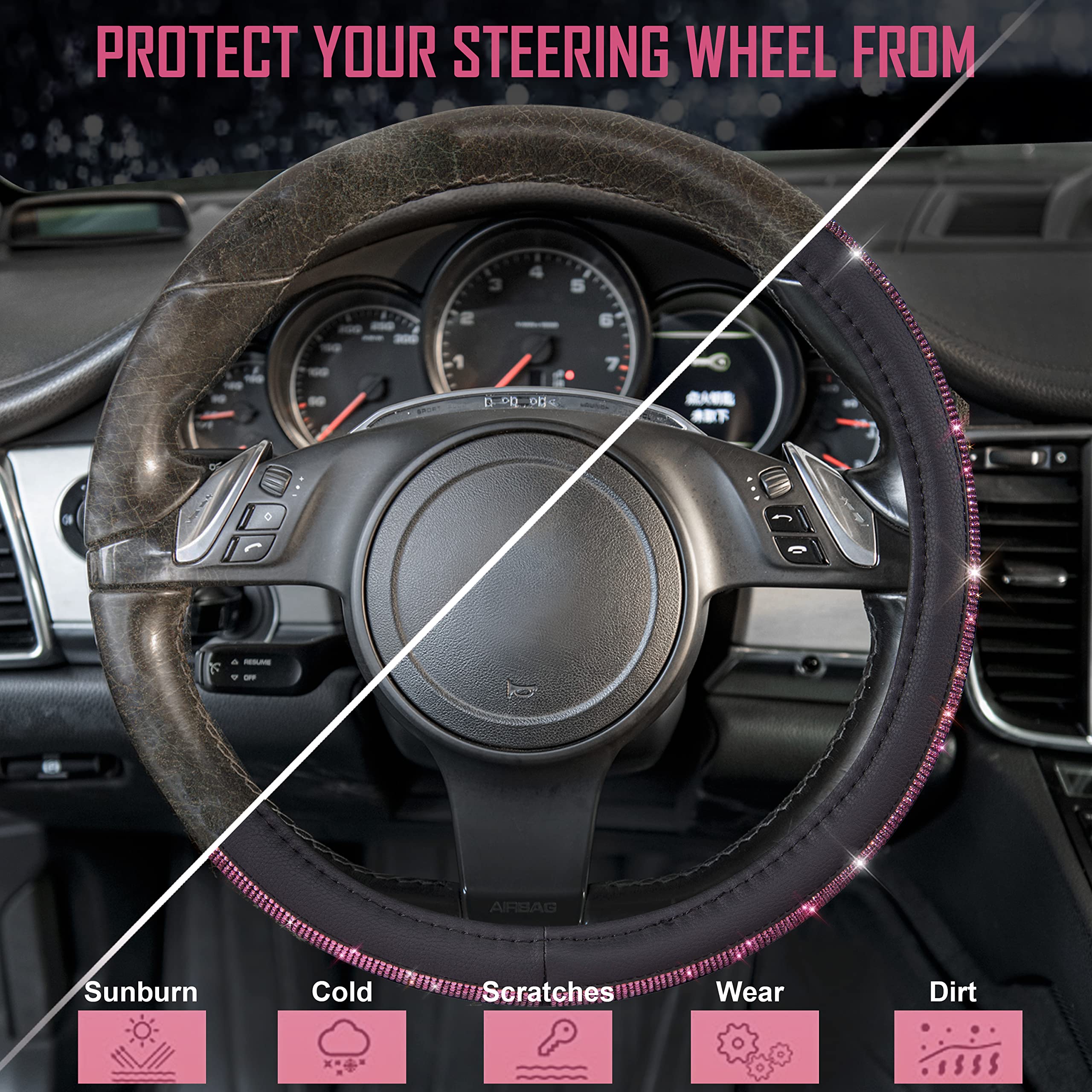 CAR PASS easy installation demonstrates slipping on and tightening