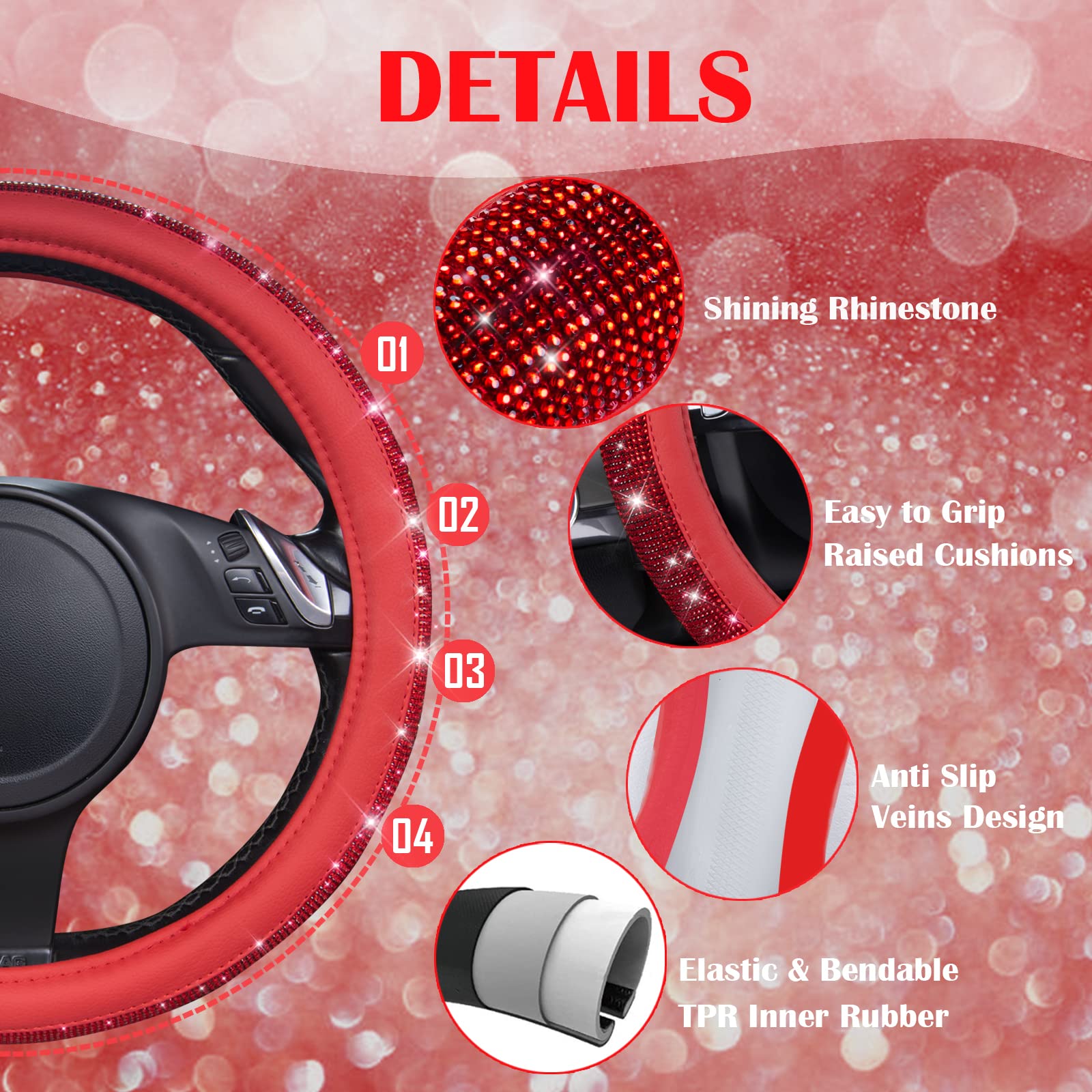 CAR PASS easy installation on most 14.5–15 inch wheels without tools.