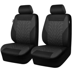 CAR PASS emboss tyre front seat cover enhances interior texture with a premium look.