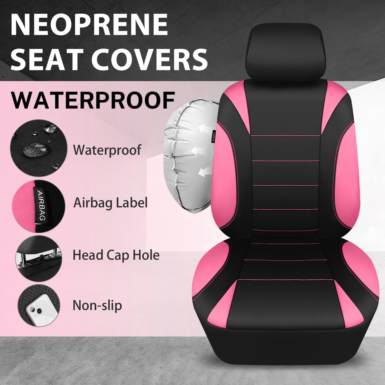 CAR PASS EVA neoprene texture close-up shows durable material.