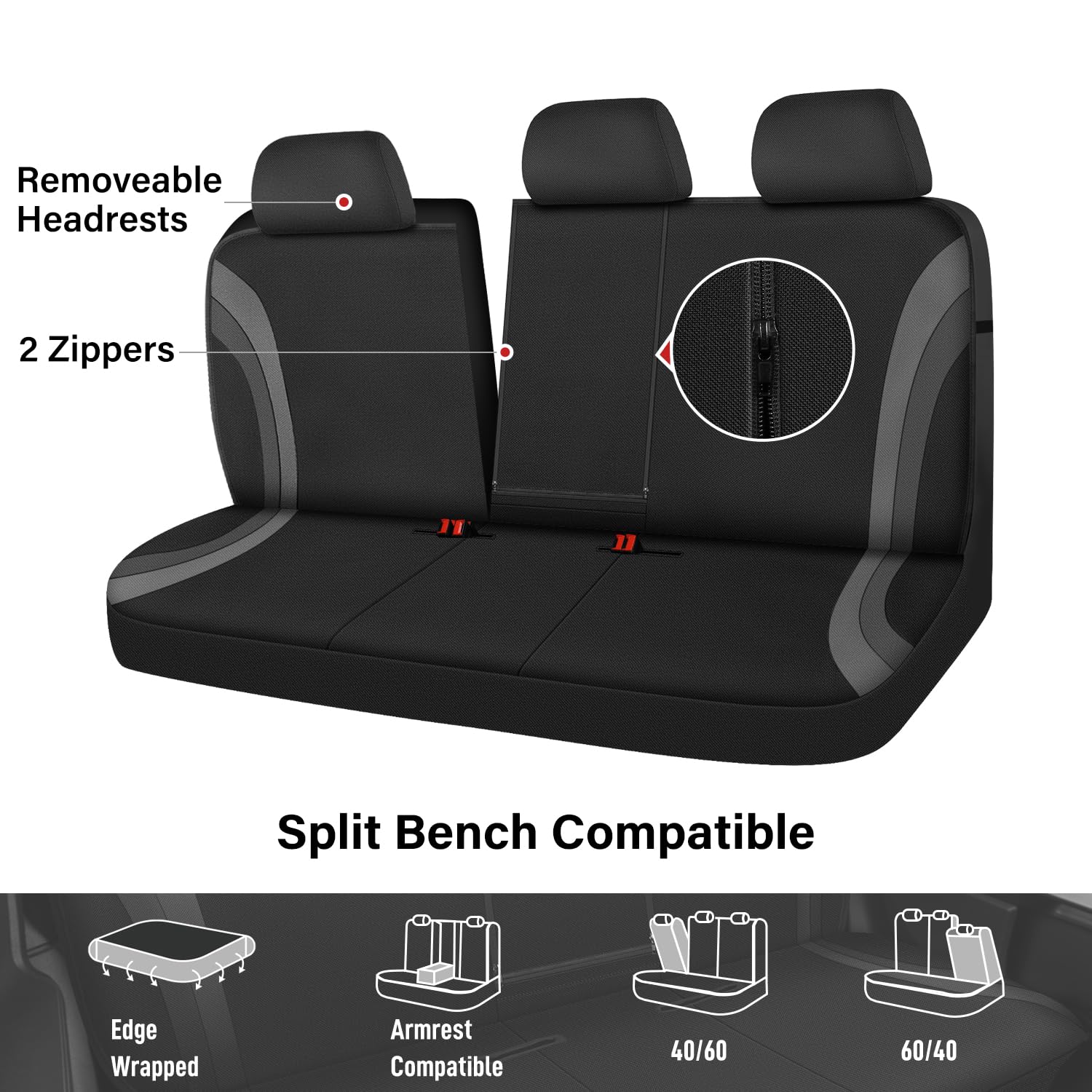 CAR PASS EVA universal-fit rear seat cover protects against dirt