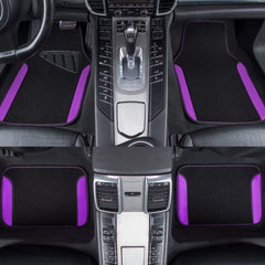 CAR PASS faux leather floor mats closeup showing premium texture and easy-clean surface.