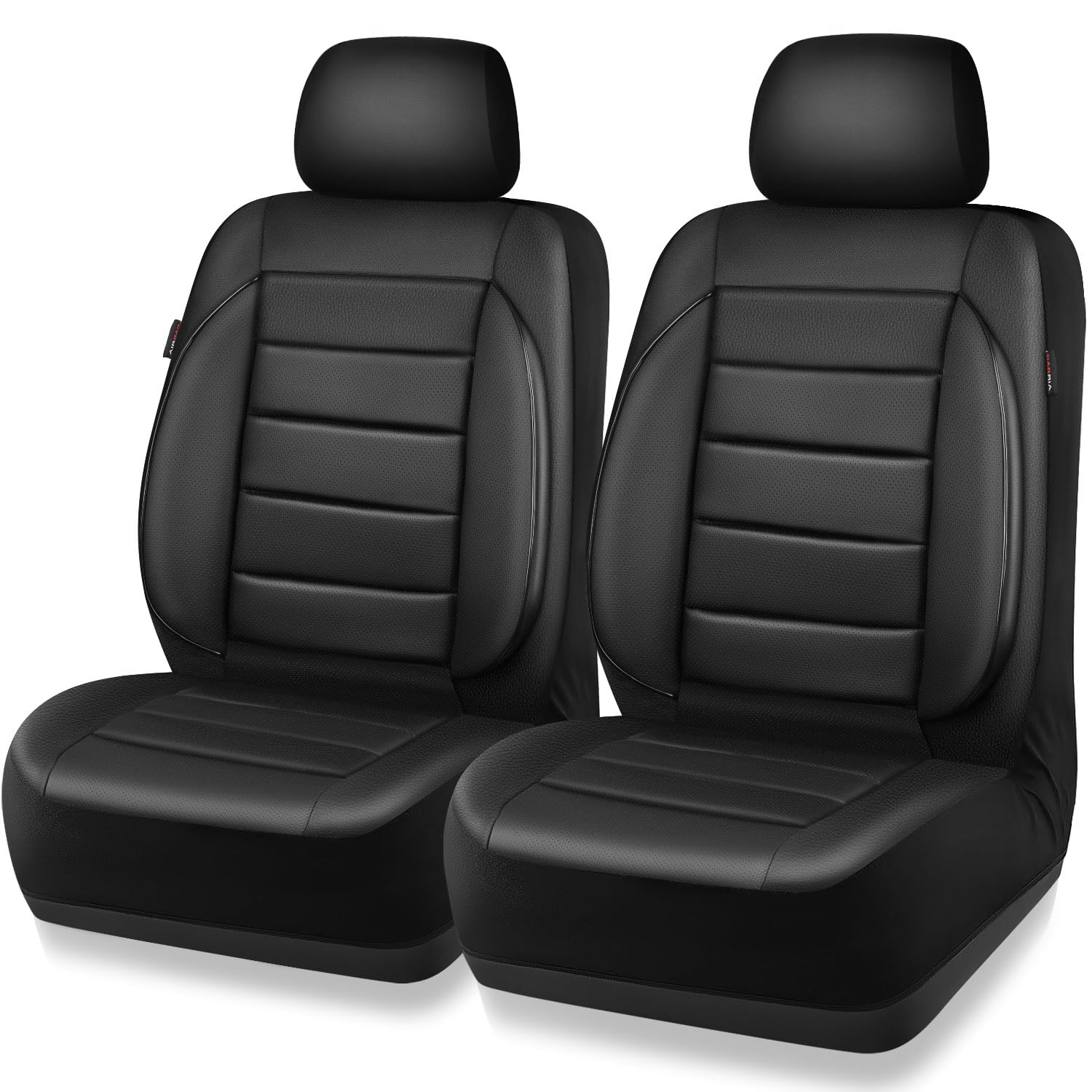 CAR PASS faux leather front seat cover in black offers interior protection.