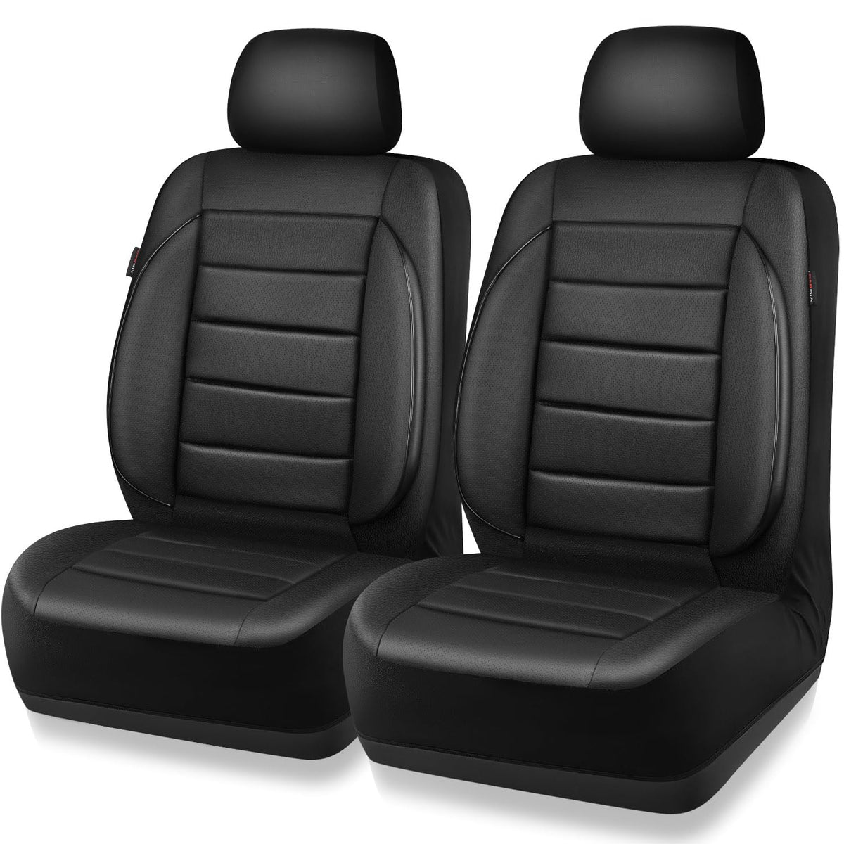 CAR PASS faux leather front seat cover in black offers interior protection.