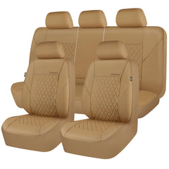 CAR PASS faux leather seat covers beige protect seats and elevate interior style