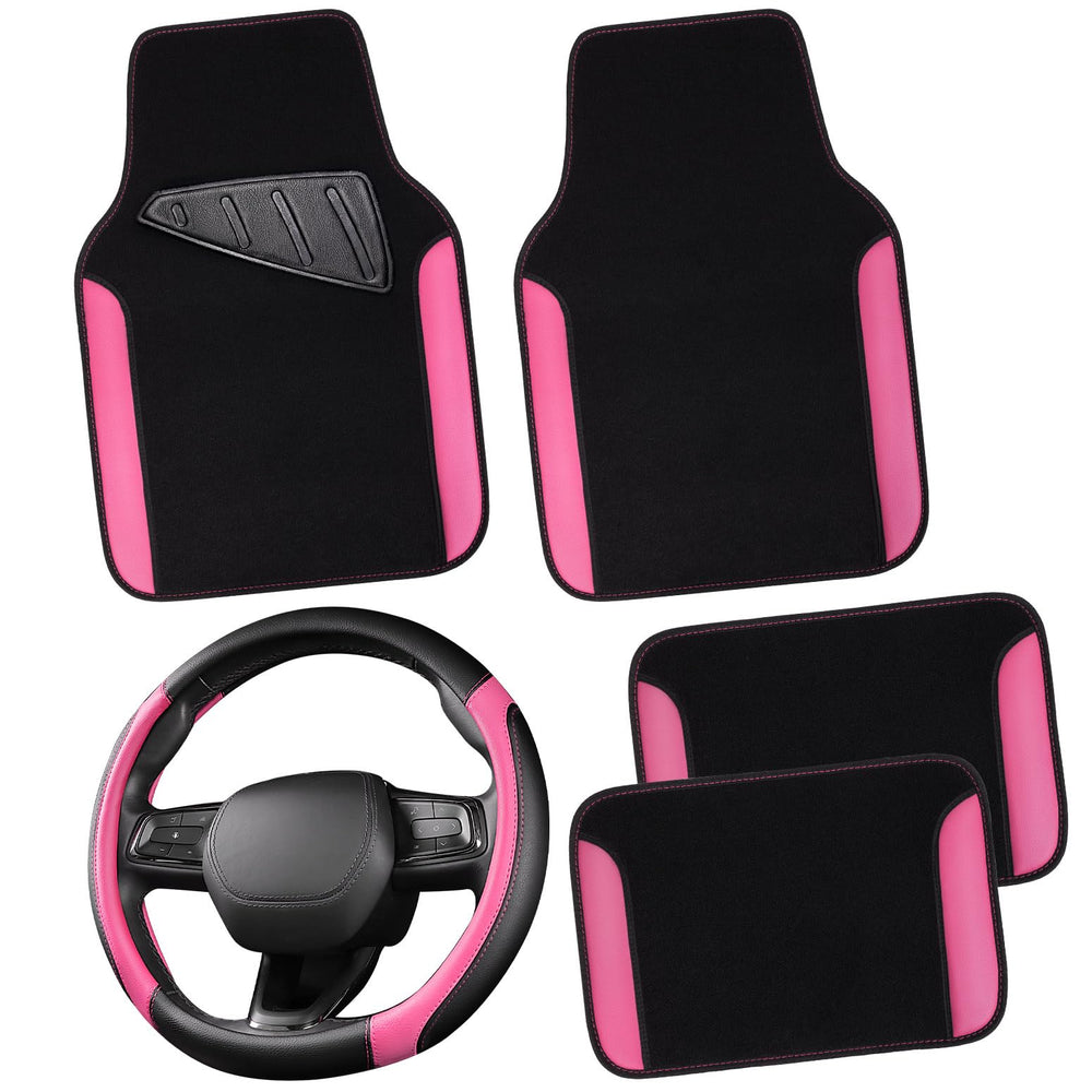CAR PASS faux leather steering wheel cover on a 14.5-15 inch wheel improves grip and style