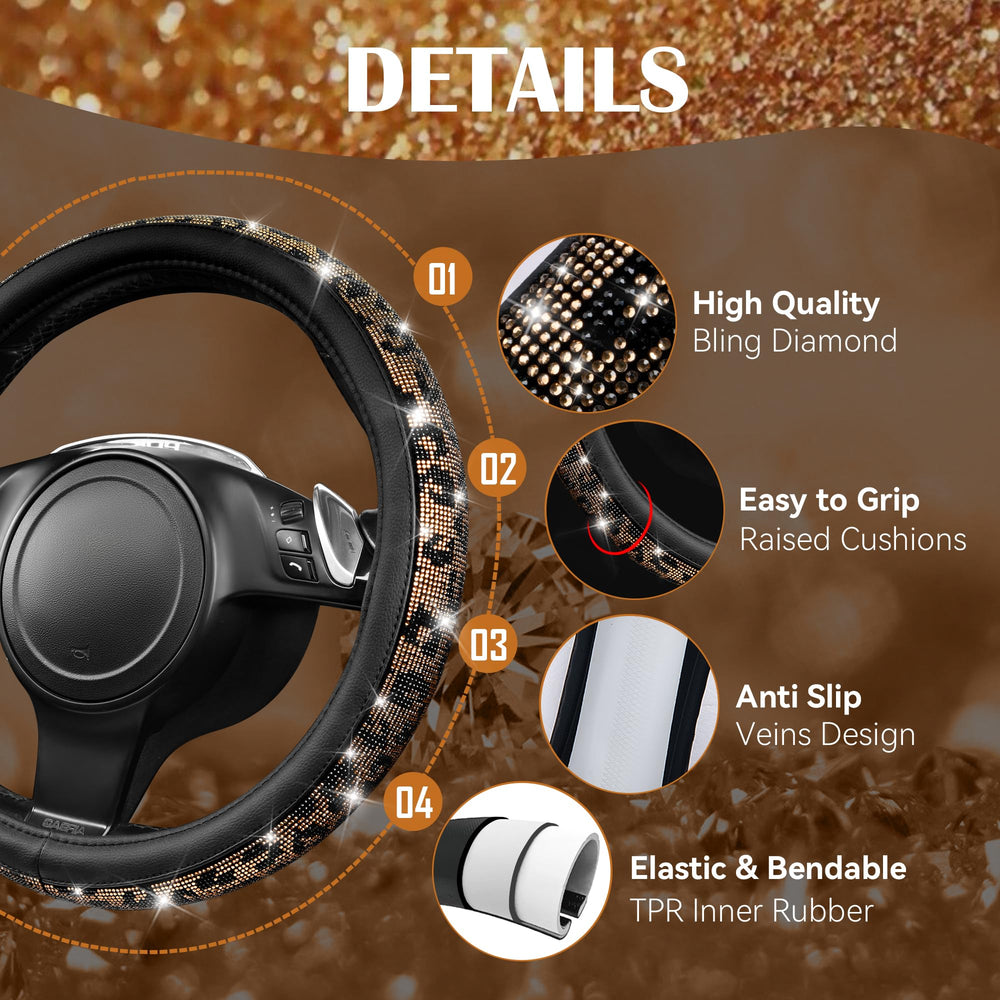 CAR PASS fits 14.5 inch to 15 inch steering wheels with quick, tool-free installation.