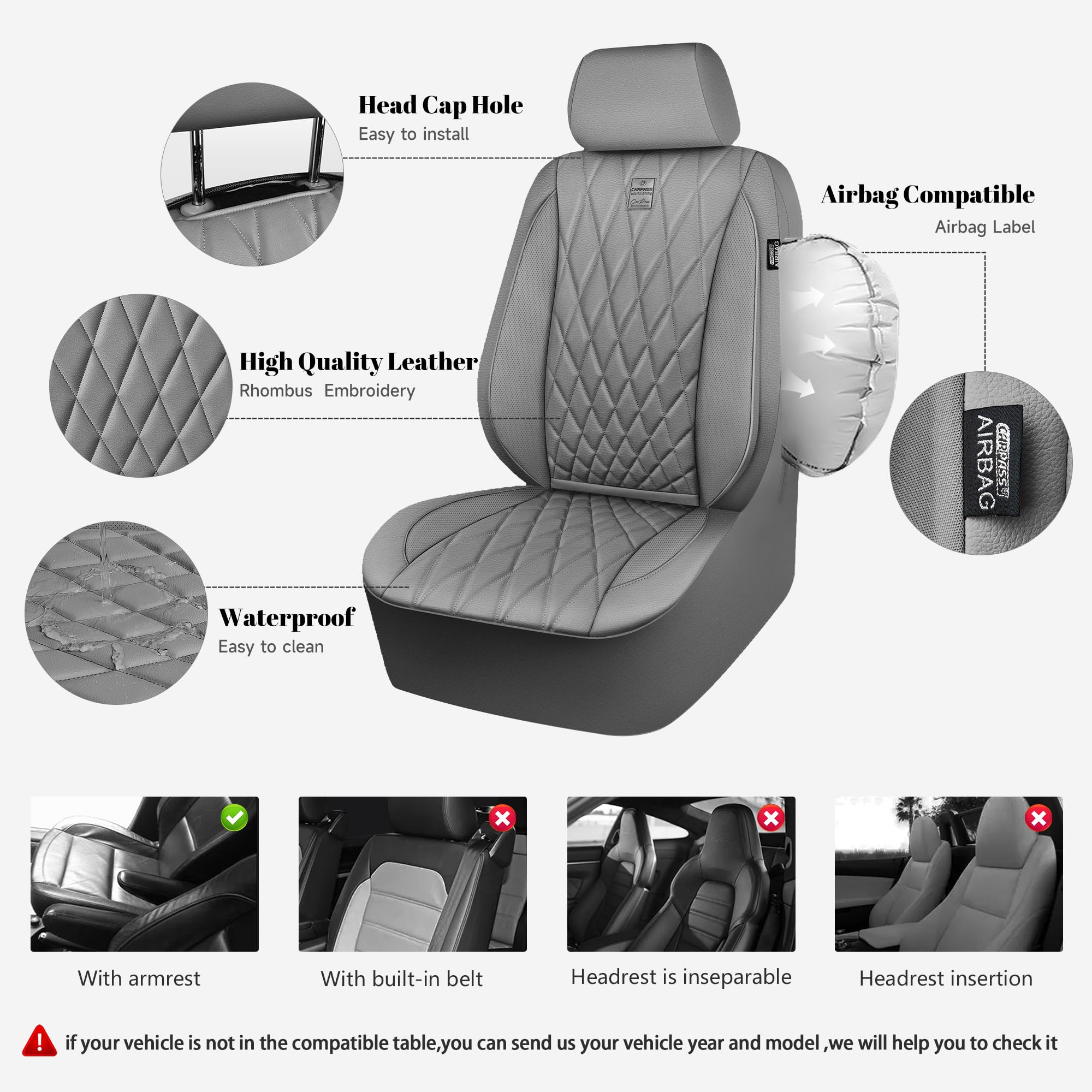CAR PASS front armrest compatible design supports comfortable, stable seating