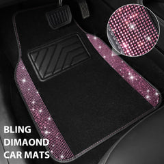 CAR PASS front floor mat rhinestones anti-slip for confident steps.