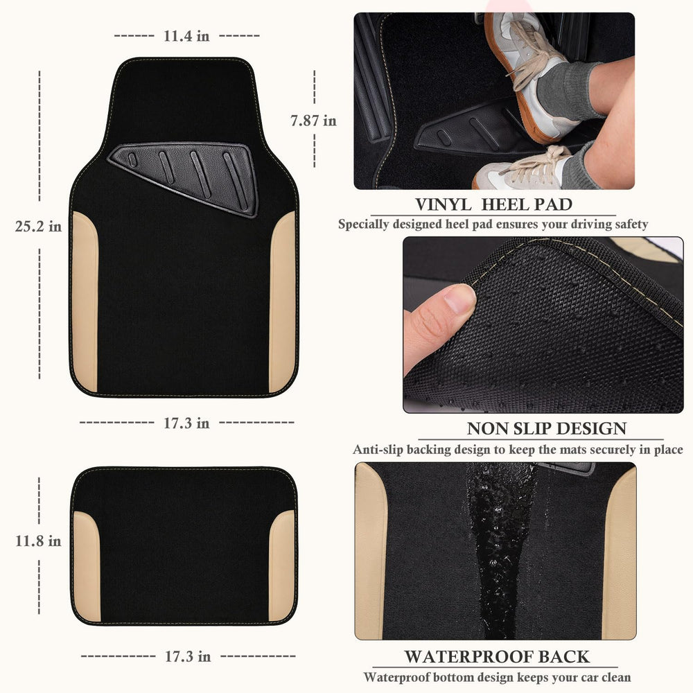 CAR PASS front floor mats dimensions for full coverage