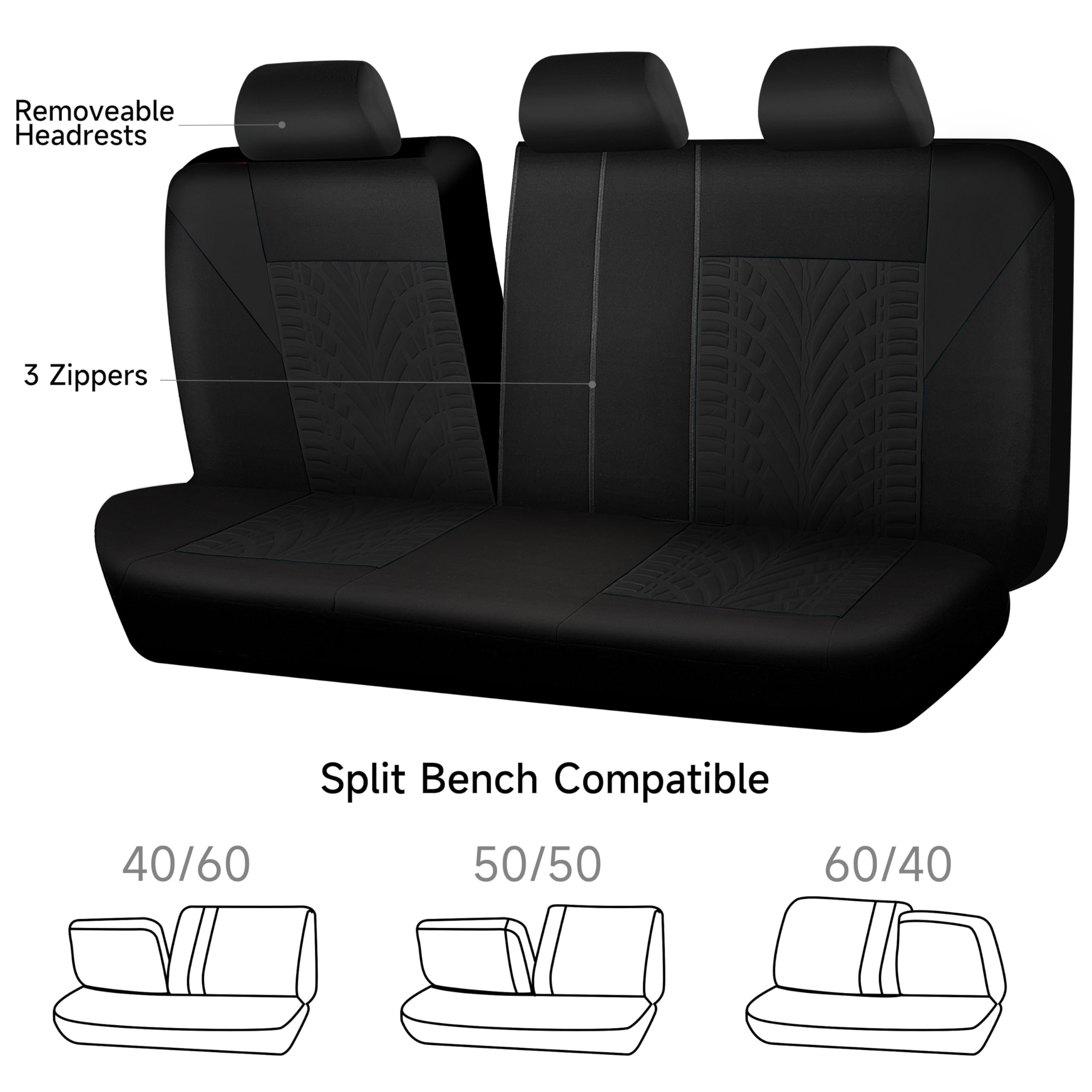 CAR PASS front and rear bench coverage in one seamless set