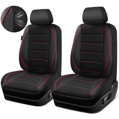 CAR PASS front seat cover features a stylish piping design for interior refinement.
