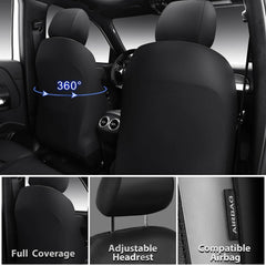 CAR PASS gray metal film leather side panels for durability