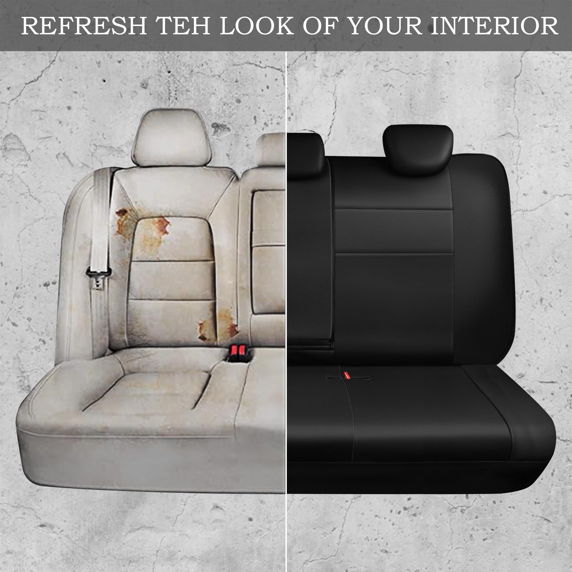 CAR PASS black leather design refreshes your interior look.