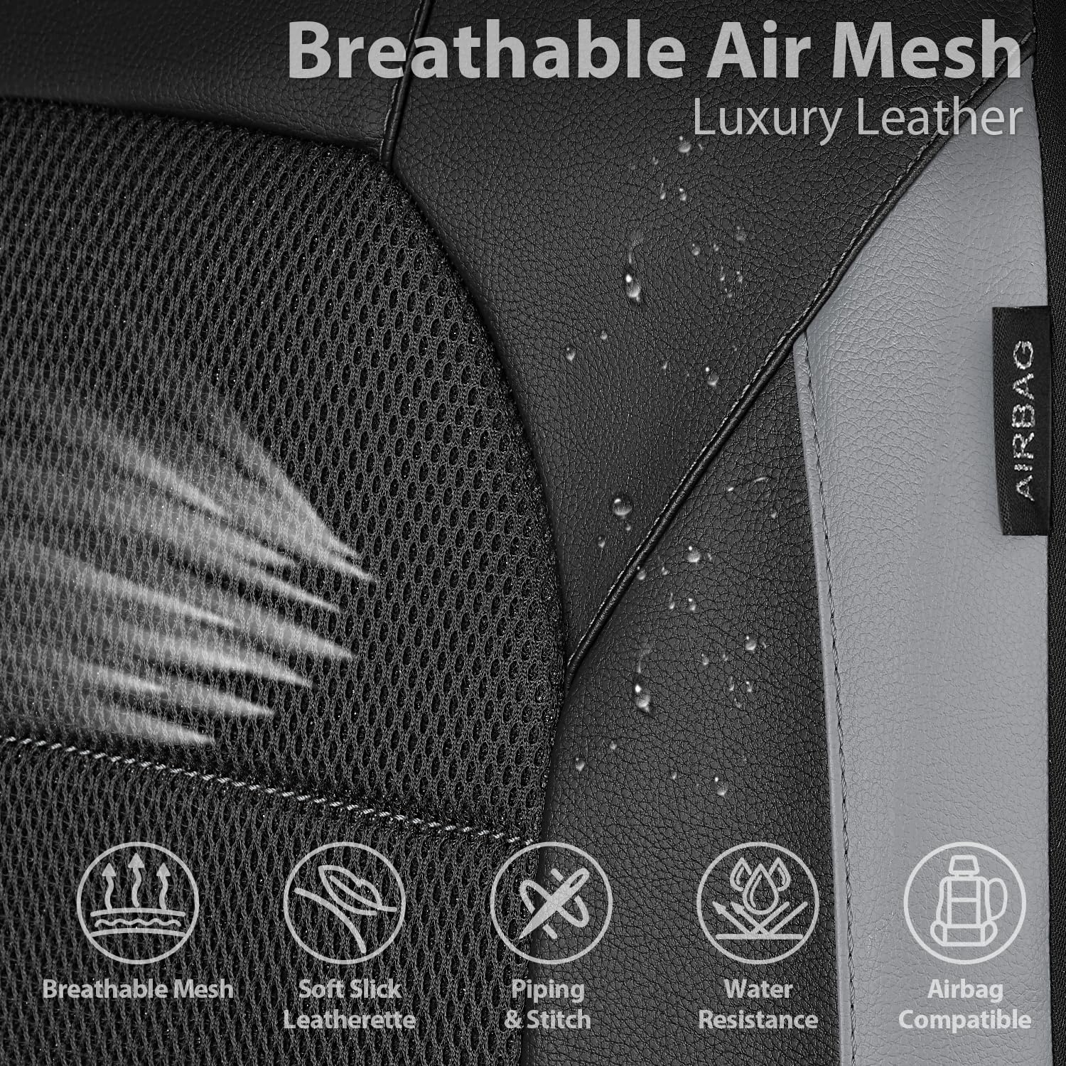 CAR PASS headrest cover set completes interior look with easy installation
