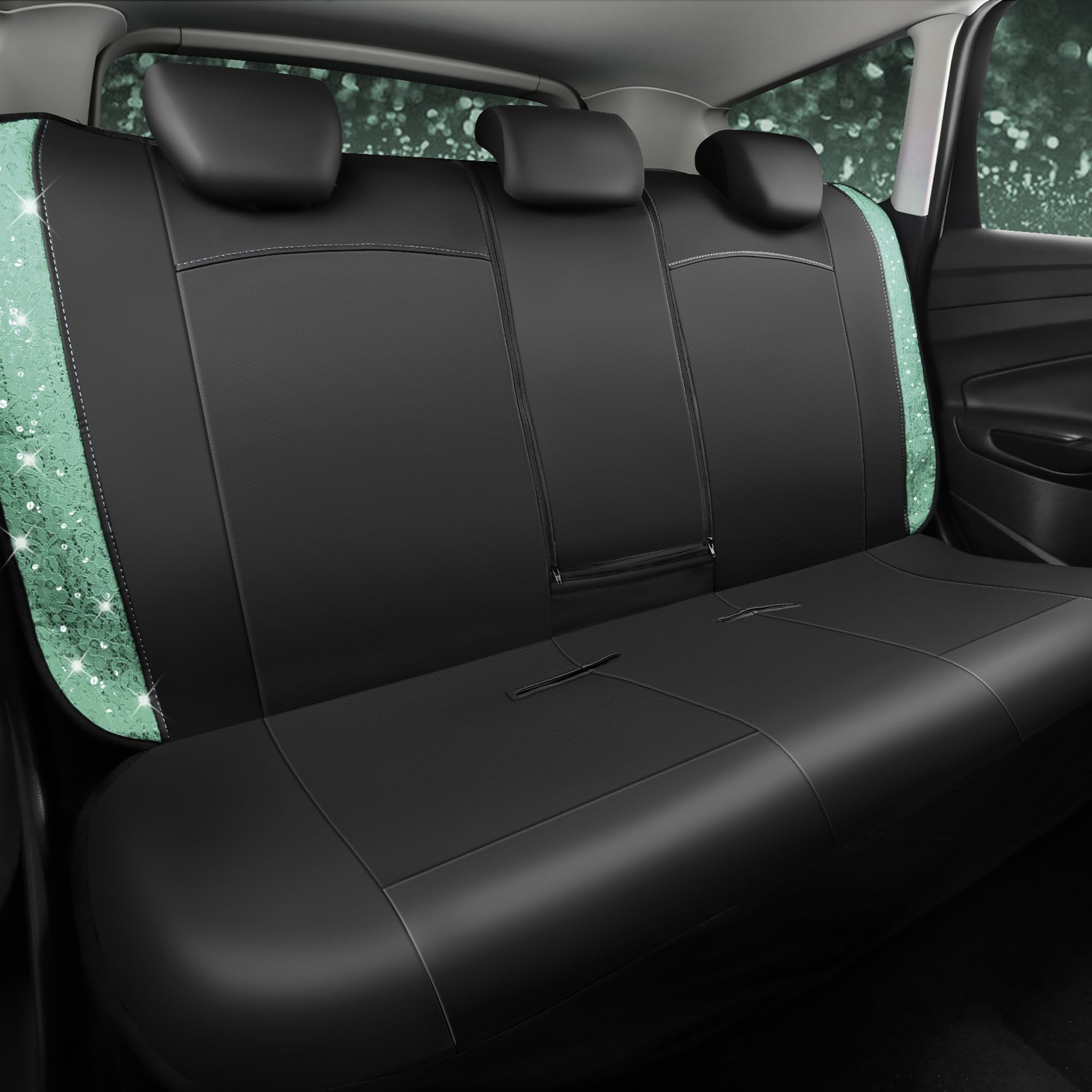 CAR PASS headrest covers set provides complete interior styling