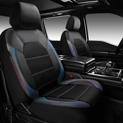 CAR PASS iridescent front seat cover with breathable fabric for cool, comfortable rides.