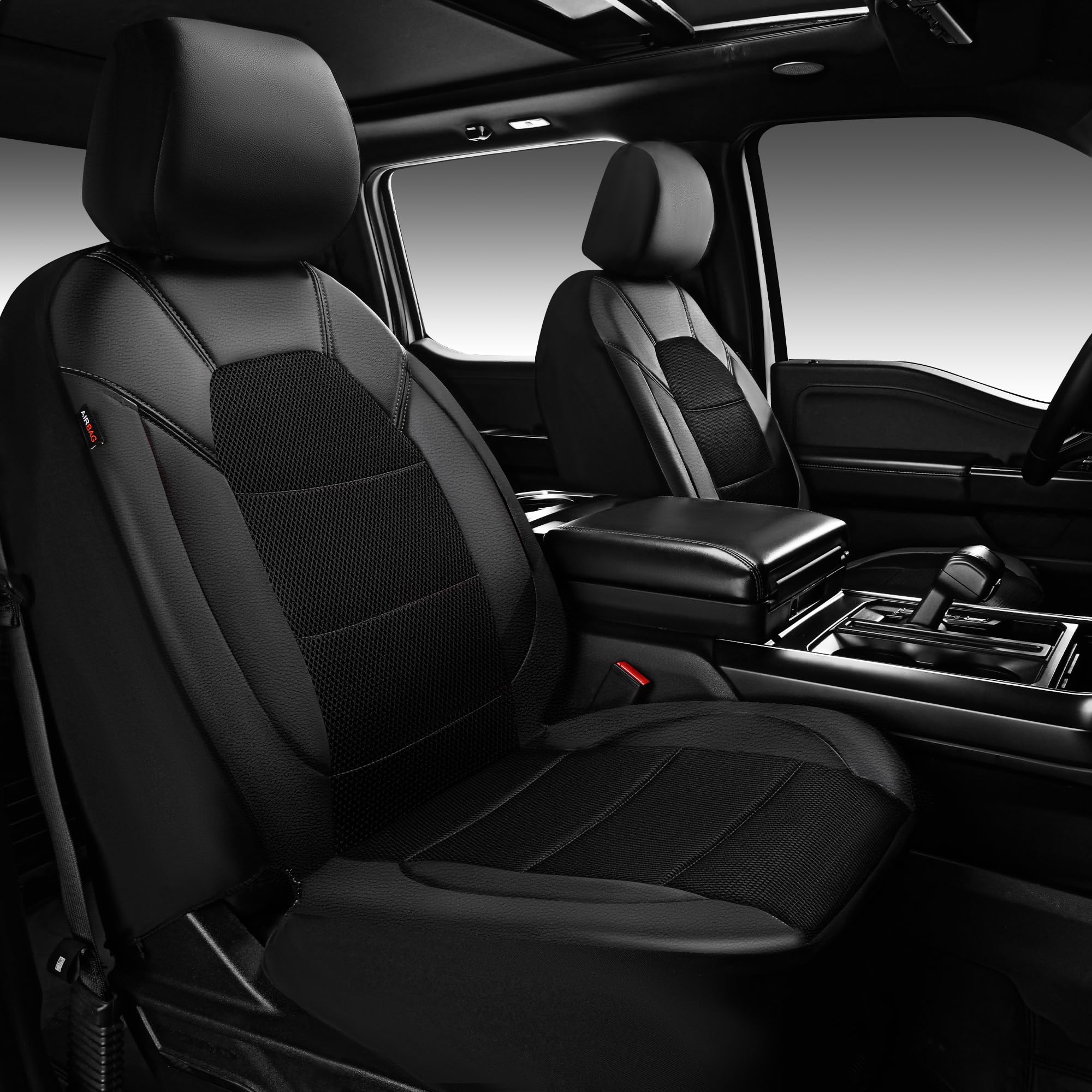 CAR PASS headrest covers set fits securely and refreshes cabin aesthetics.
