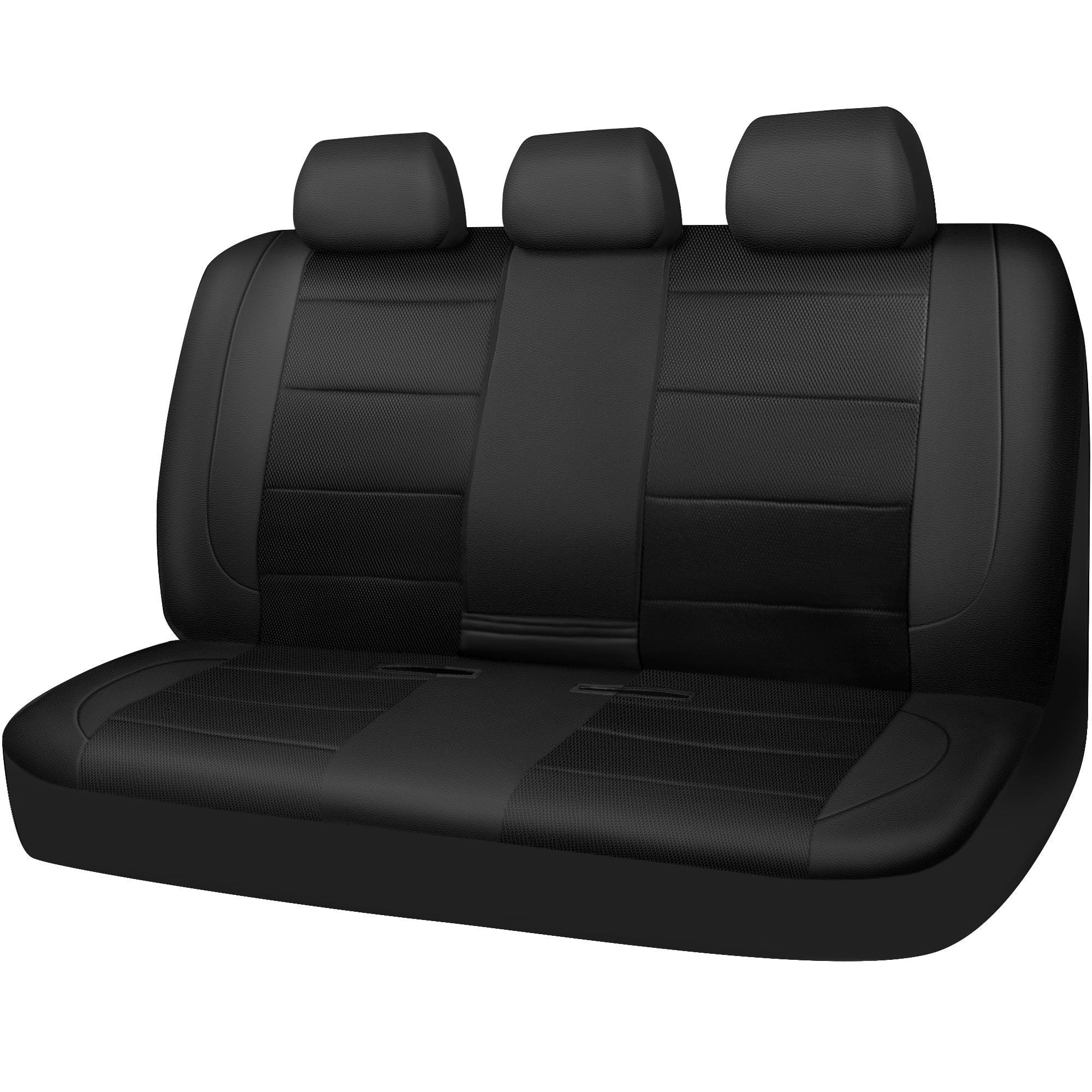 CAR PASS leather back seat cover front view with full coverage for protection