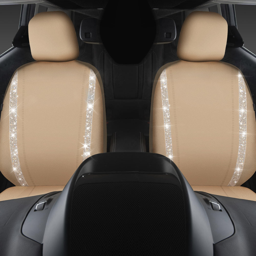 CAR PASS interior-look enhancement shows stylish shimmering beige rhinestones.