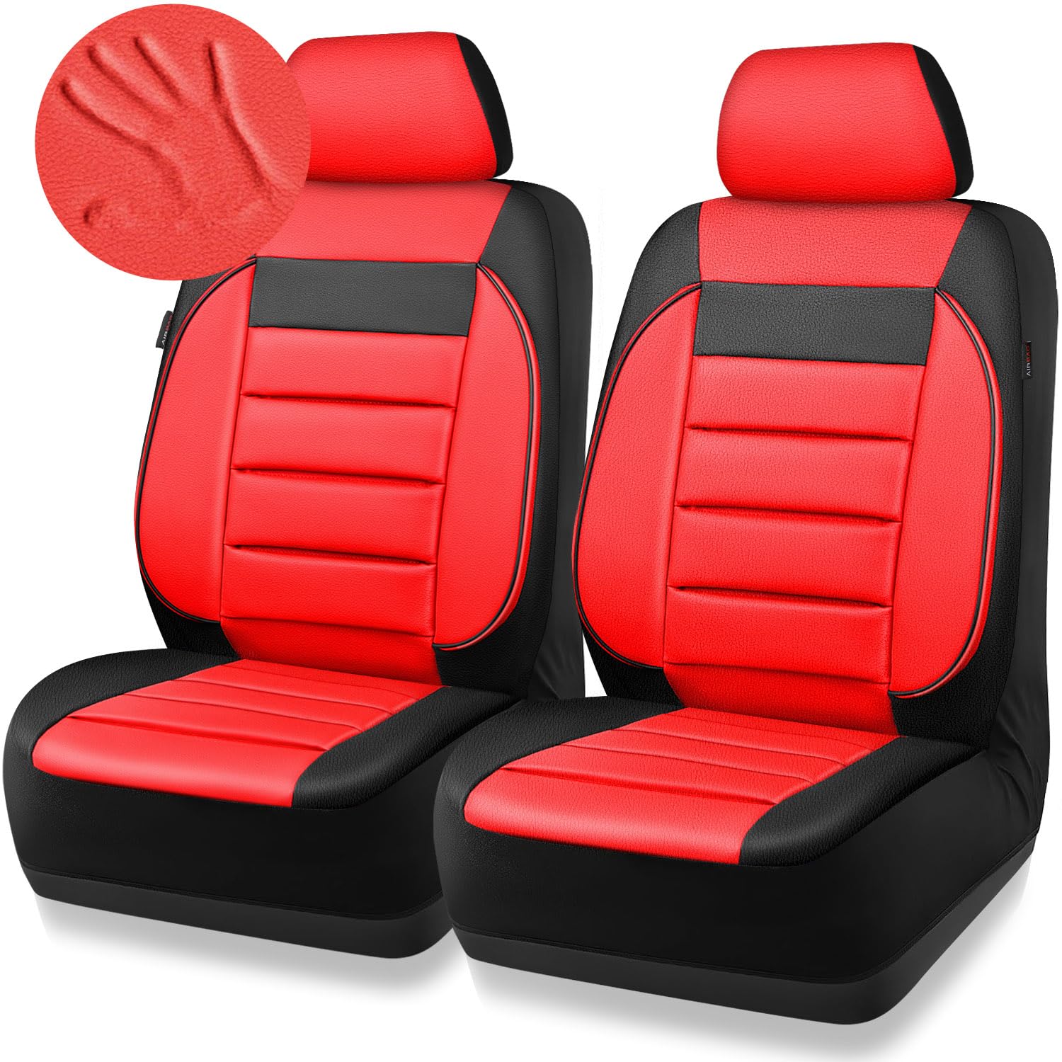 CAR PASS leather seat cover front right angle adds sport style