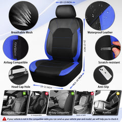 CAR PASS leather seat cover front right enhances comfort with breathable fabric