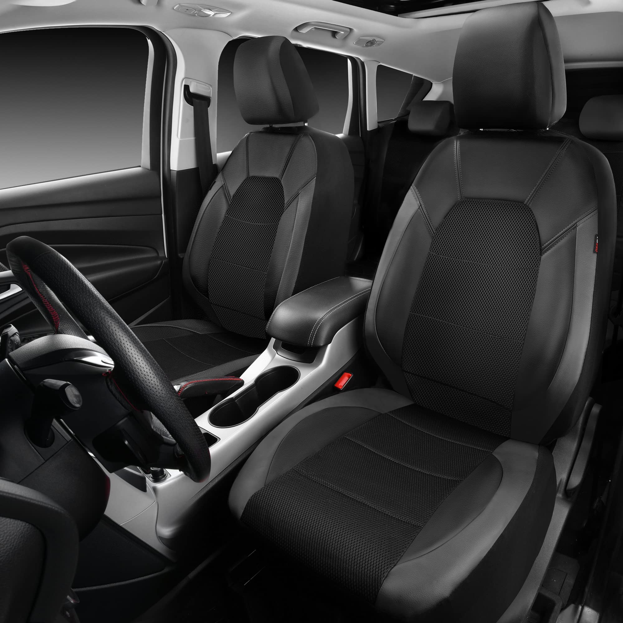 CAR PASS leather seat cover rear-backrest providing durable protection for rear seats