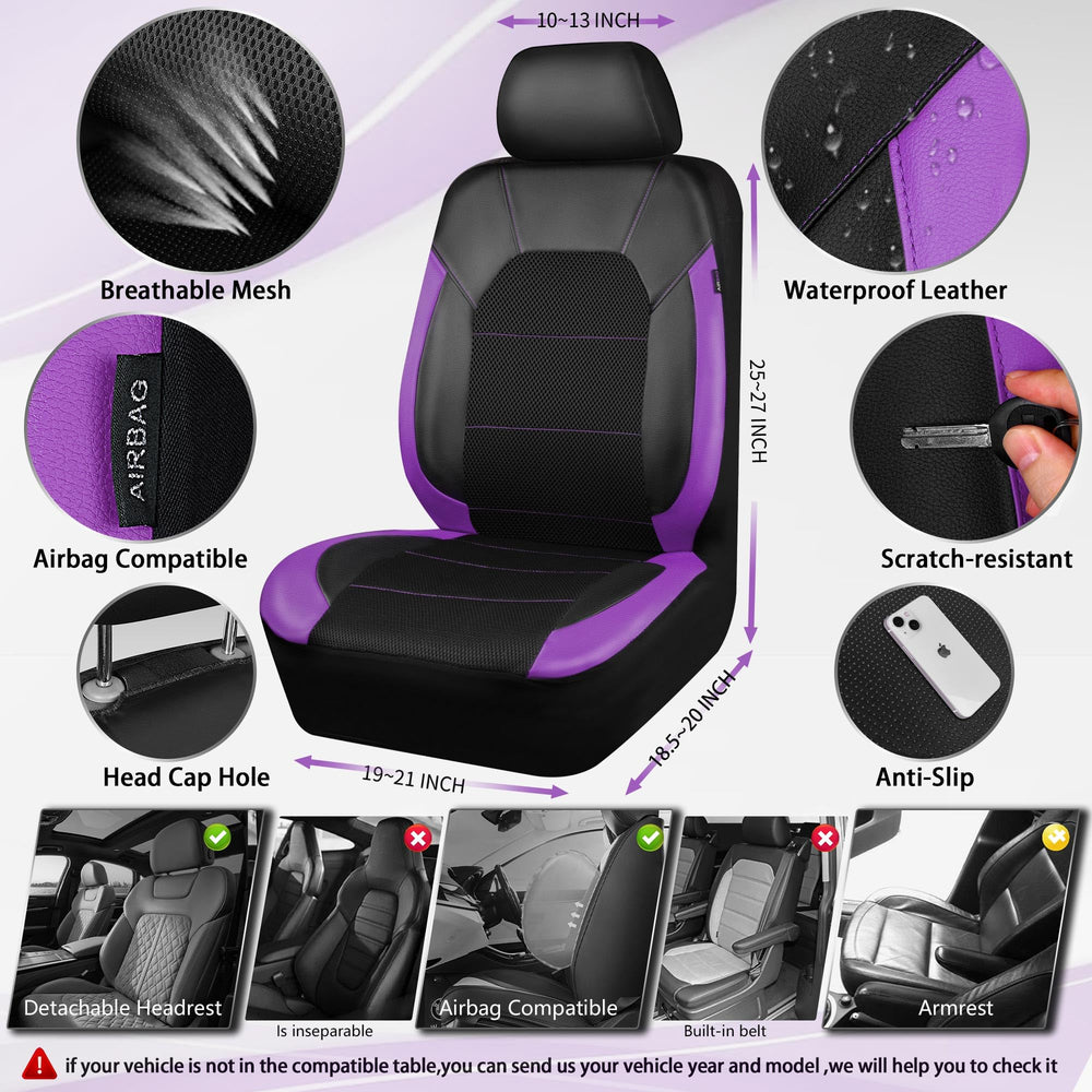 CAR PASS leather seat cover for the rear bench harmonizes interior styling and protection.