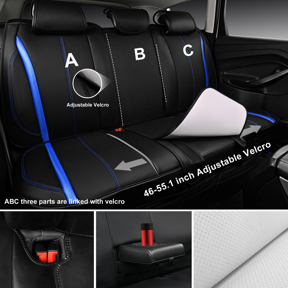 CAR PASS front headrests offer plush support with secure, easy-to-install fit