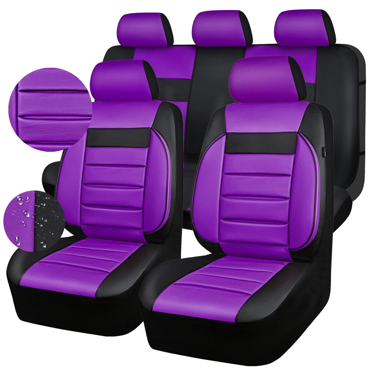 CAR PASS leather seat covers with colorful sport design to upgrade interior