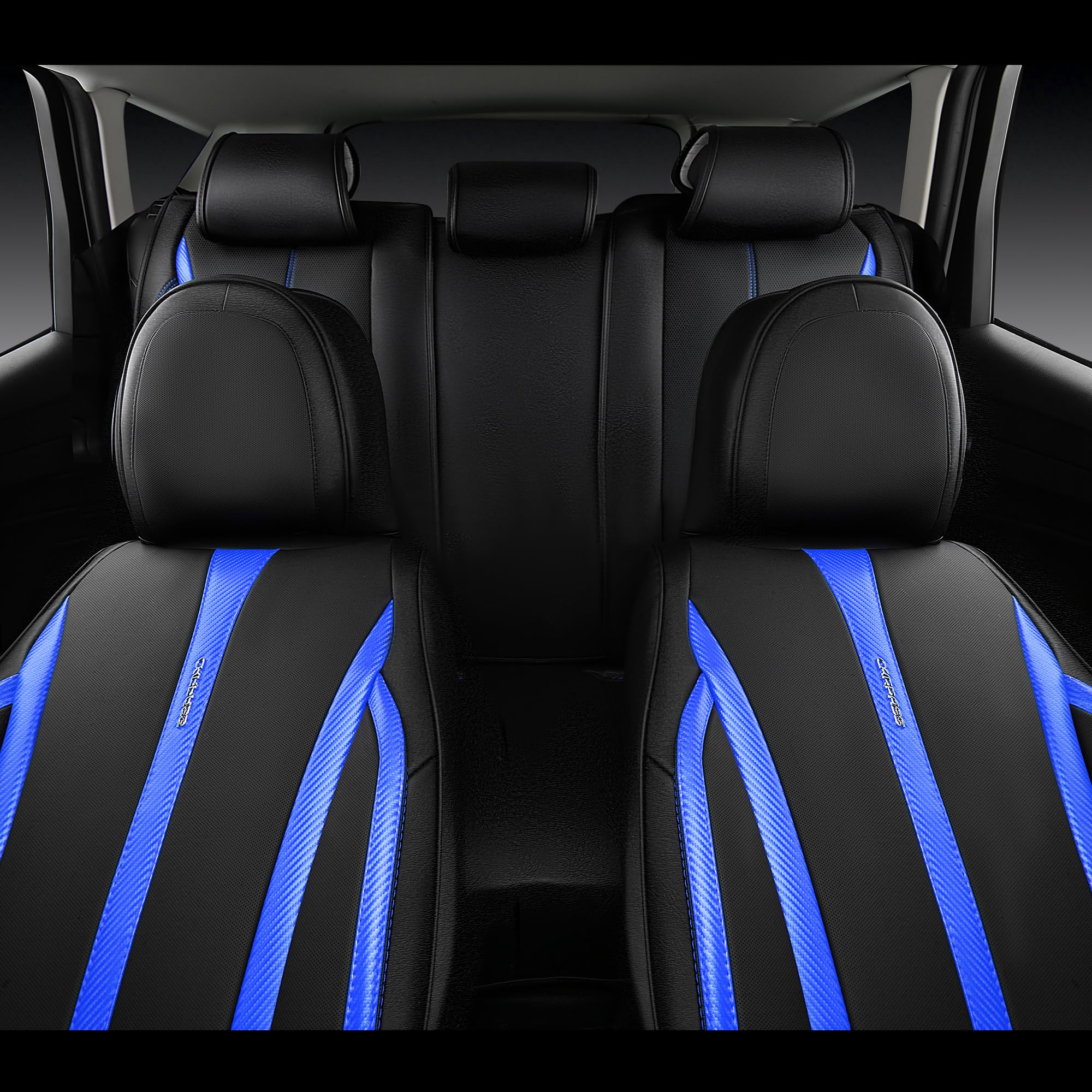CAR PASS rear headrests with soft padding offer passenger comfort